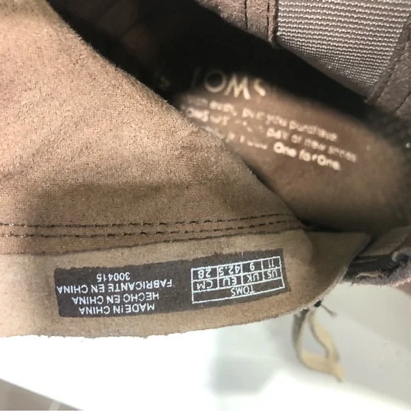 TOMS MAJORACA tan suede leather peep toe ankle boot - Picture 7 of 10